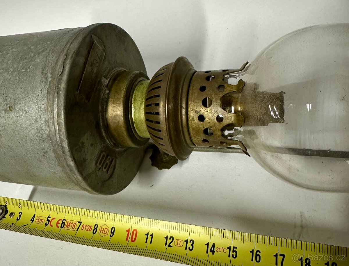 Stará lampa petrolejka TOP stav včetně perfekt stínítka - 15