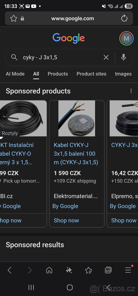 CYKY kabely 1,5 a 2,5 a jističe s chráničem - NOVÉ - 15