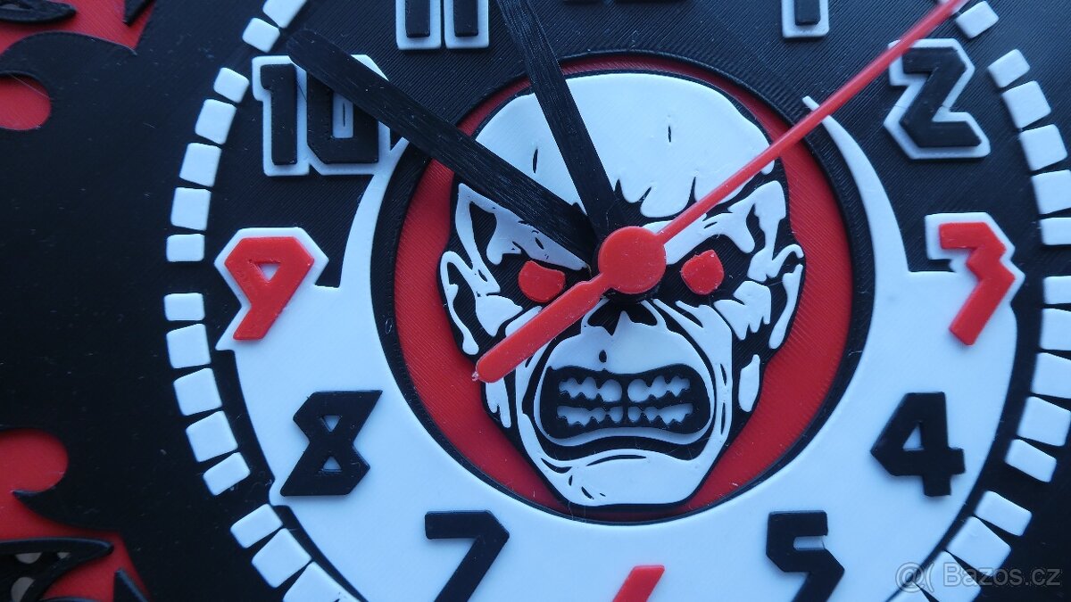 Nástěnné hodiny Hard 'n' Heavy 3D tisk - 15