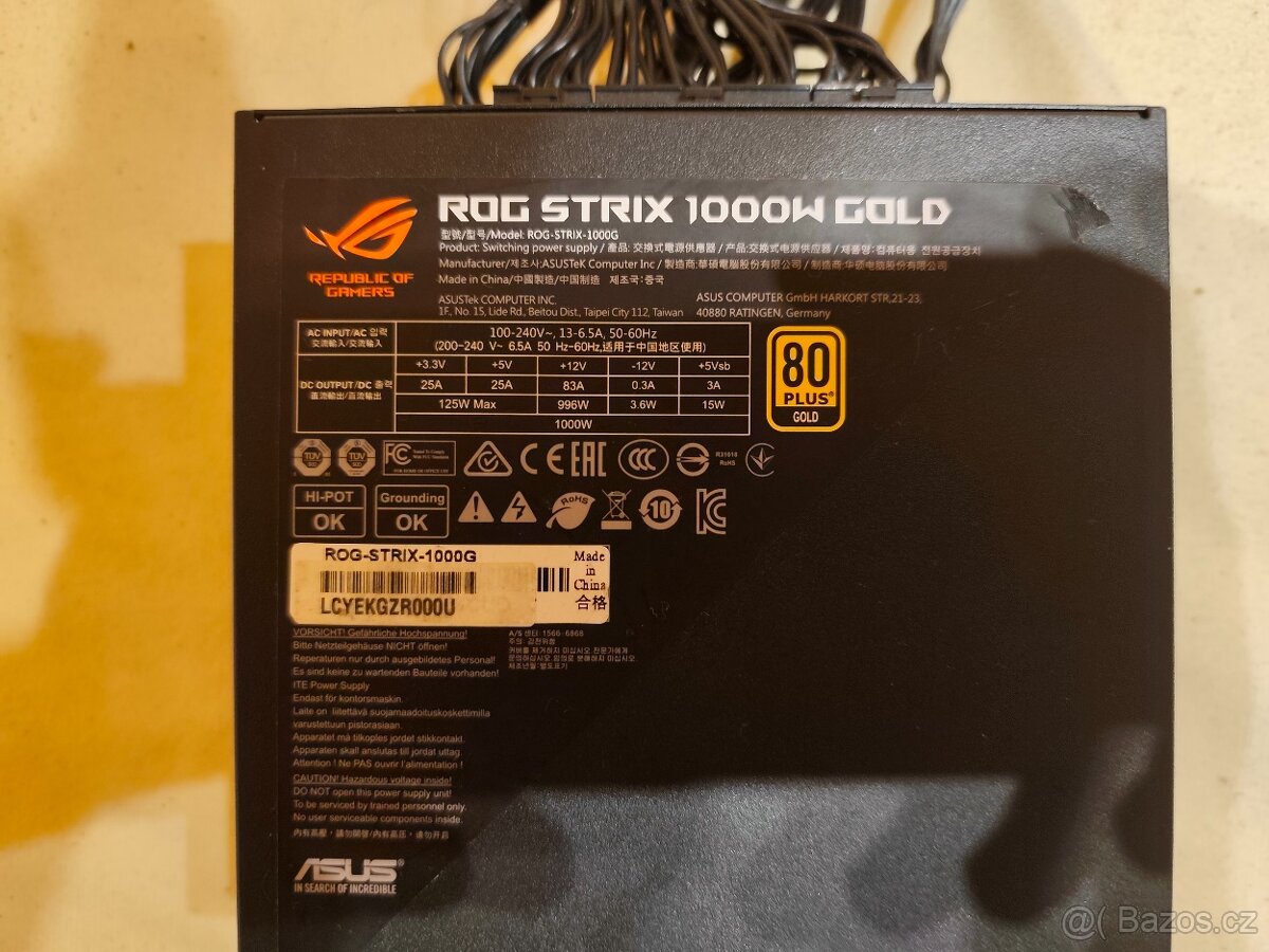 PSU ASUS, Corsair, EVGA, GB, SS (650;700;850;1000;1200W) - 15