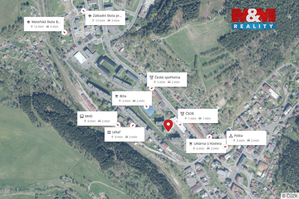 Prodej bytu 2+1, 61 m², Kraslice, ul. Hradební - 15