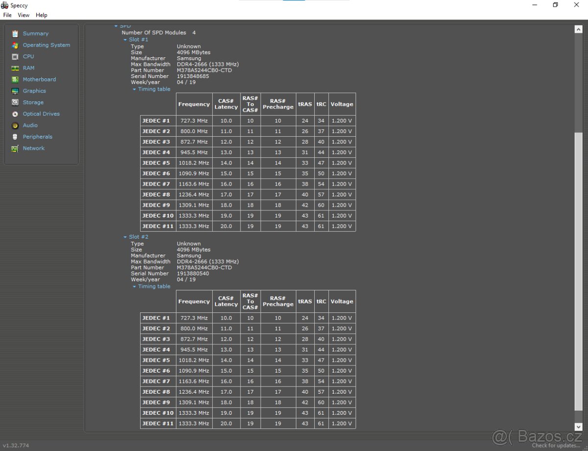 Operační paměť DDR4 Ballistix Sport (KIT) | Samsung | Hynix - 15