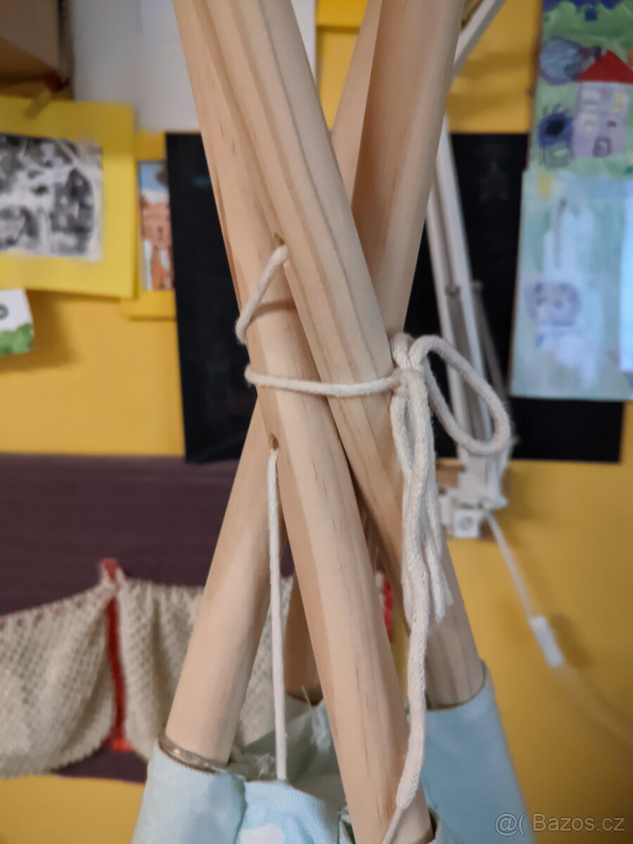 Dětské bavlněné teepee s podlážkou, výška 162cm - 15