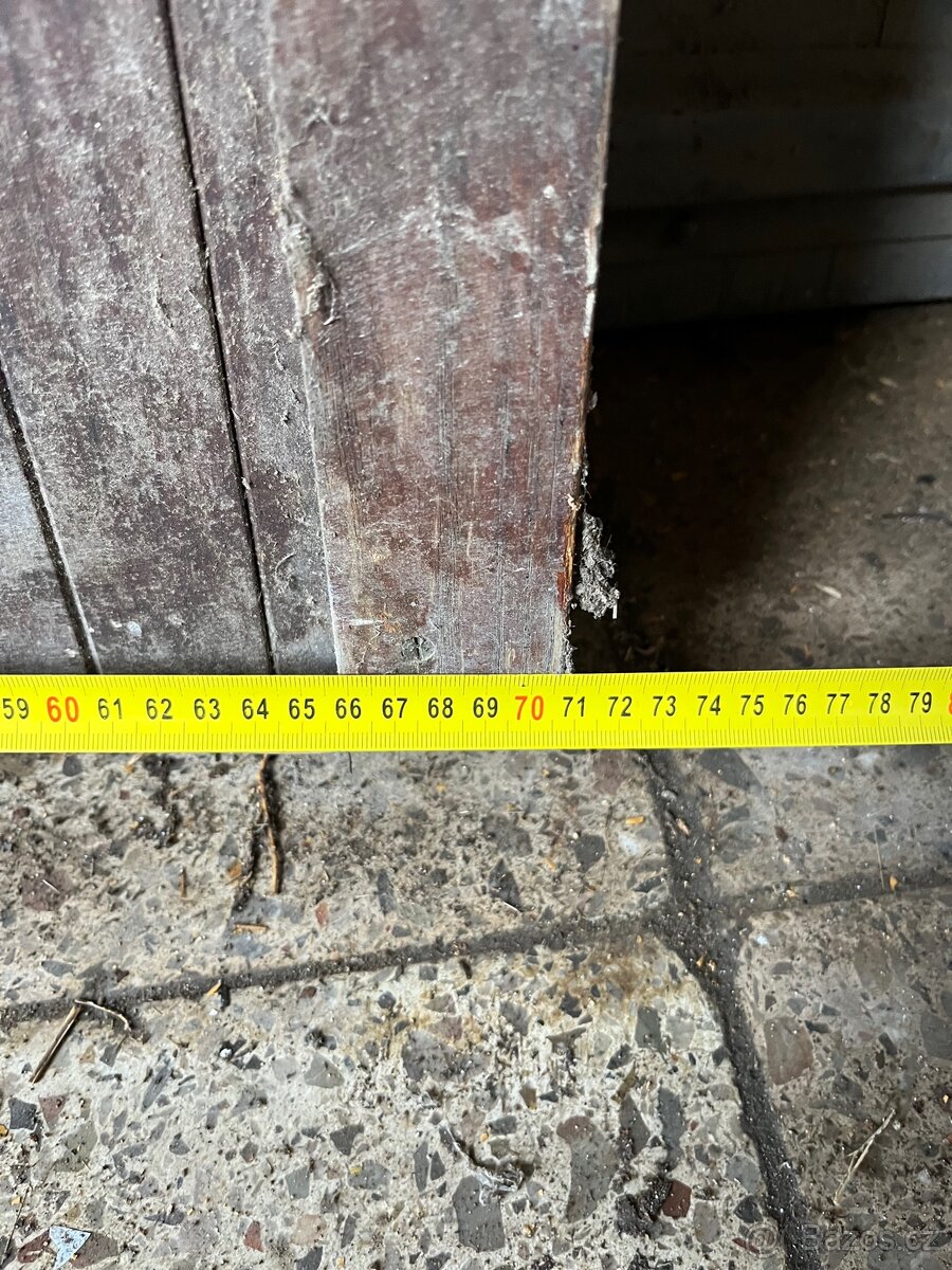 Dvoukřídlé retro dveře s kováním - 15