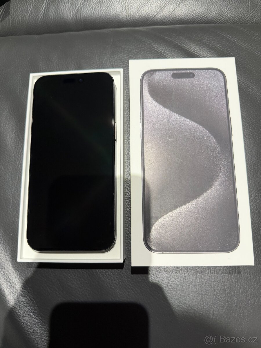 Prodám Apple IPhone 15 pro max s pamětí 256 GB černý titan - 15