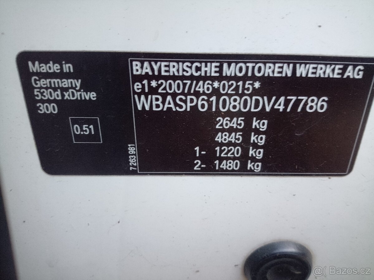 BMW GT 530d F07 Xdrive r.v. 2012 - 15