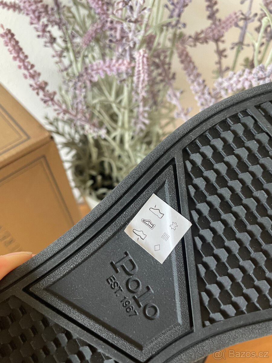 Černé kožené unisex tenisky Polo Ralph Lauren 40 - 15