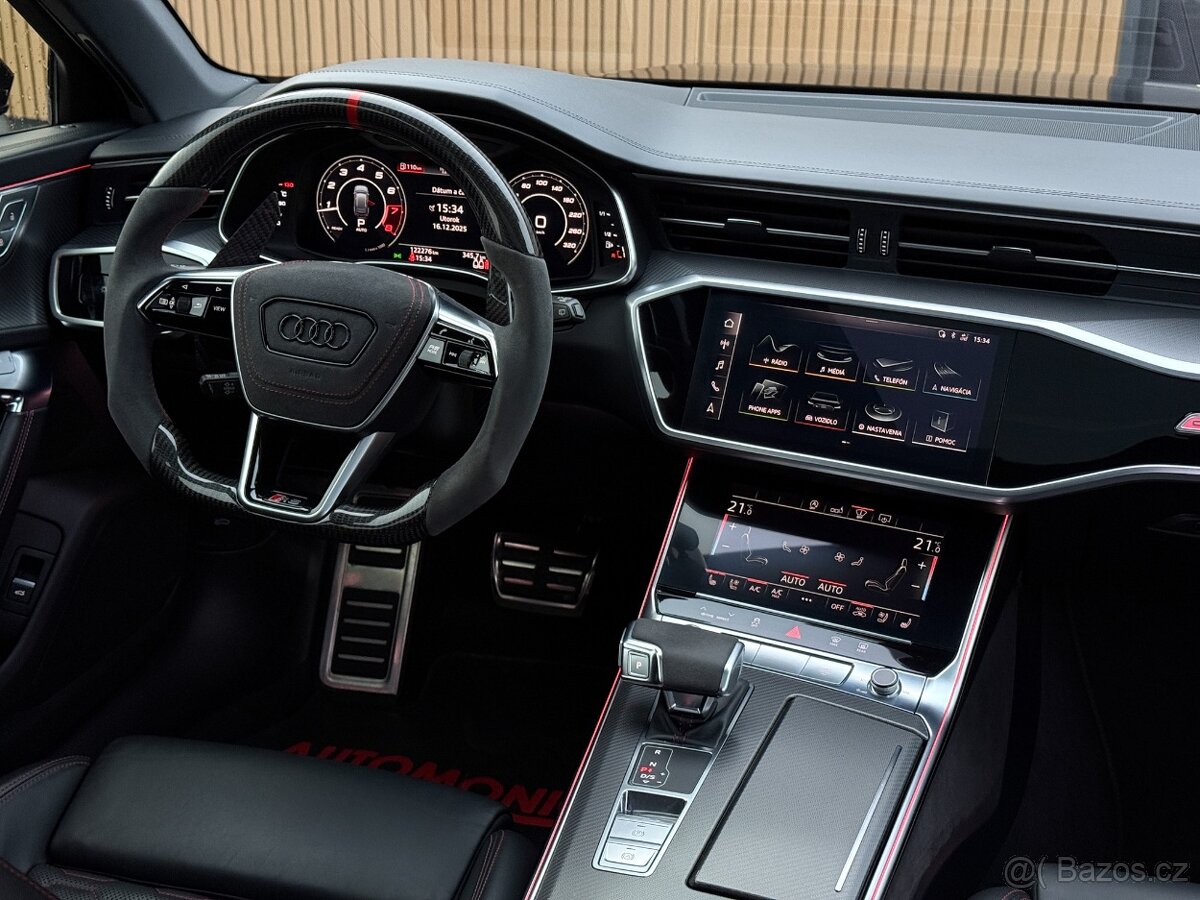 Audi RS6 Avant Ker. brzdy, Natáčanie, B&O, Pano, SoftClose - 15