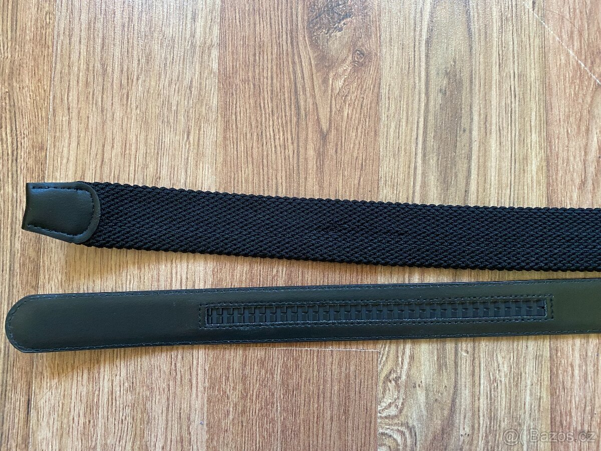 Nový dárkový set opasků BANDI - kožený černý, pružný černý - 15