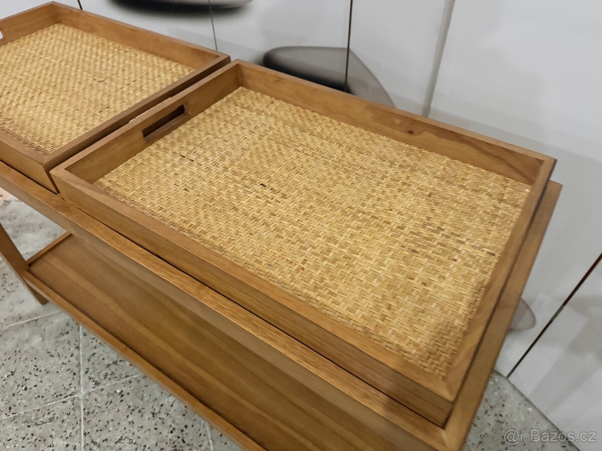 Krásný NOVÝ Dřevěný konzolový-servírovací stůl - 15