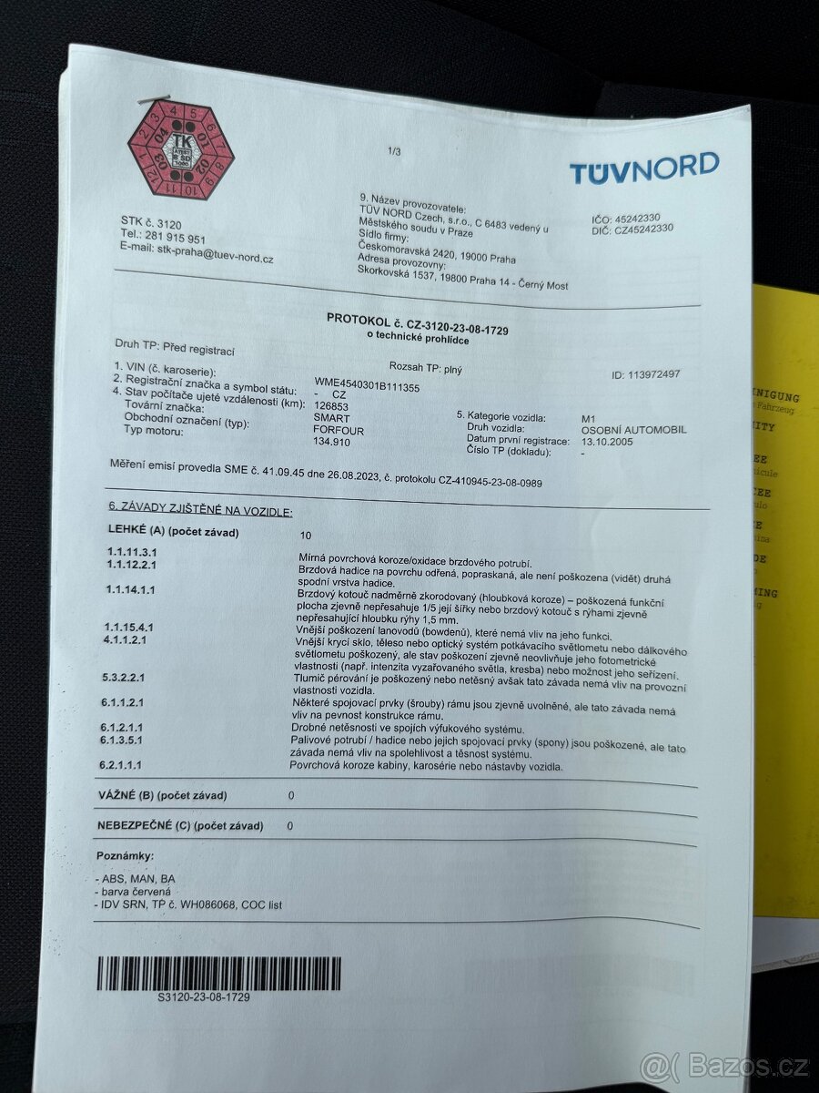 SMART Forfour 1.1 55kW - r.v. 10/2005 - náhradní díly - 15