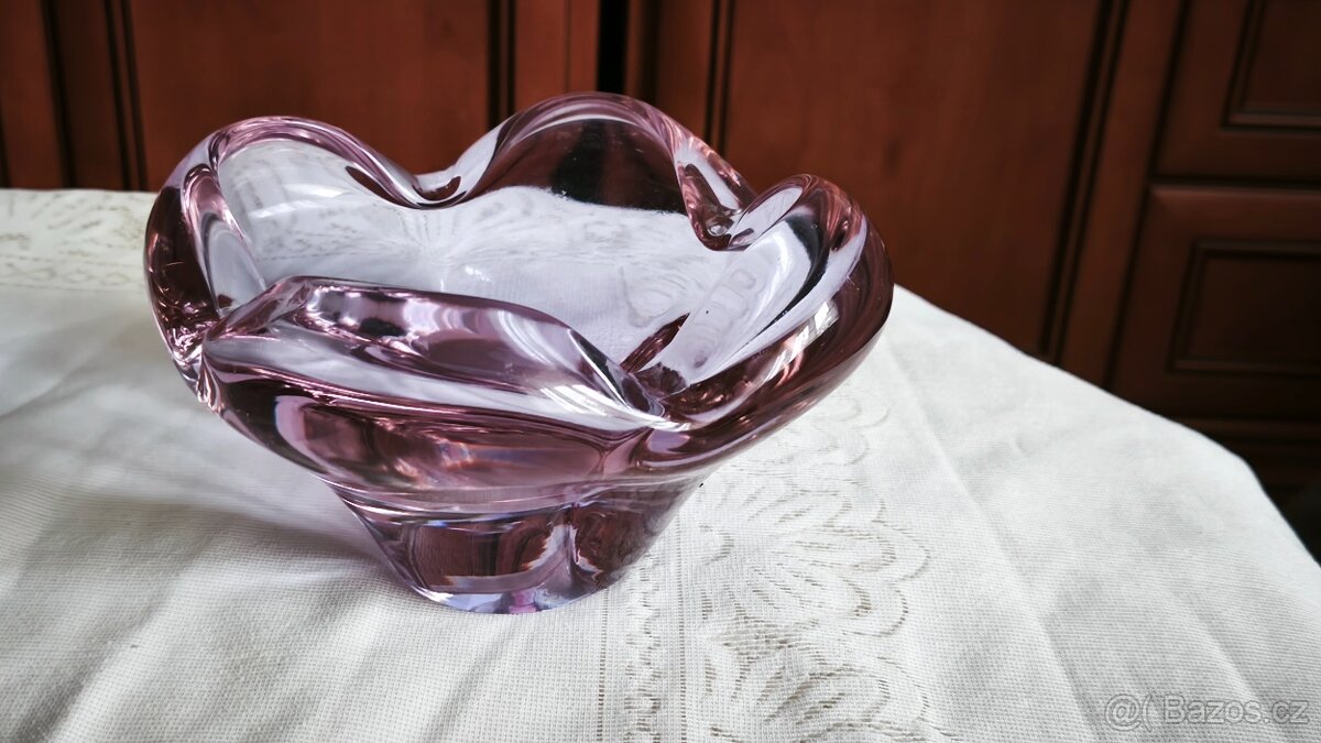 Set hutního, fialového skla. - 15