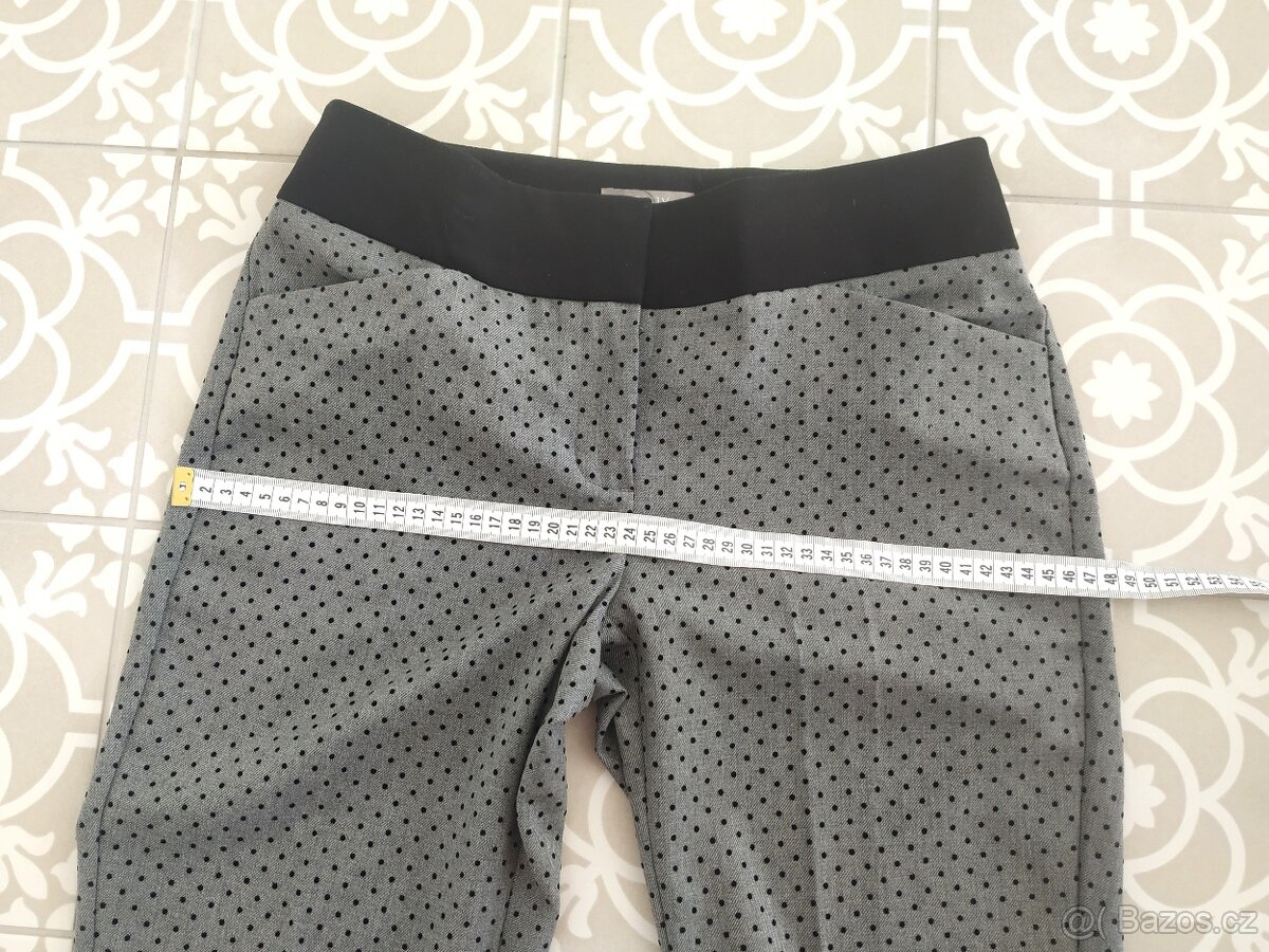 1x oblečené kalhoty Orsay S společenské puntíky šedé - 15