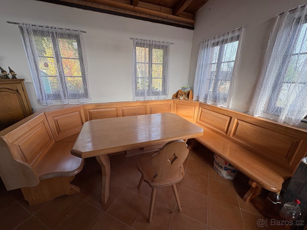 Prodám komody,skříně,kuchyň,botník,rohové sezení z masivu - 15