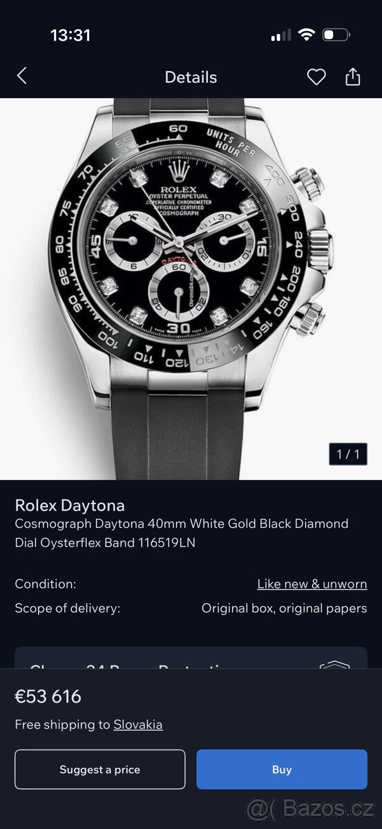 Rolex Daytona 116519LN – white gold, Oysterflex - 15