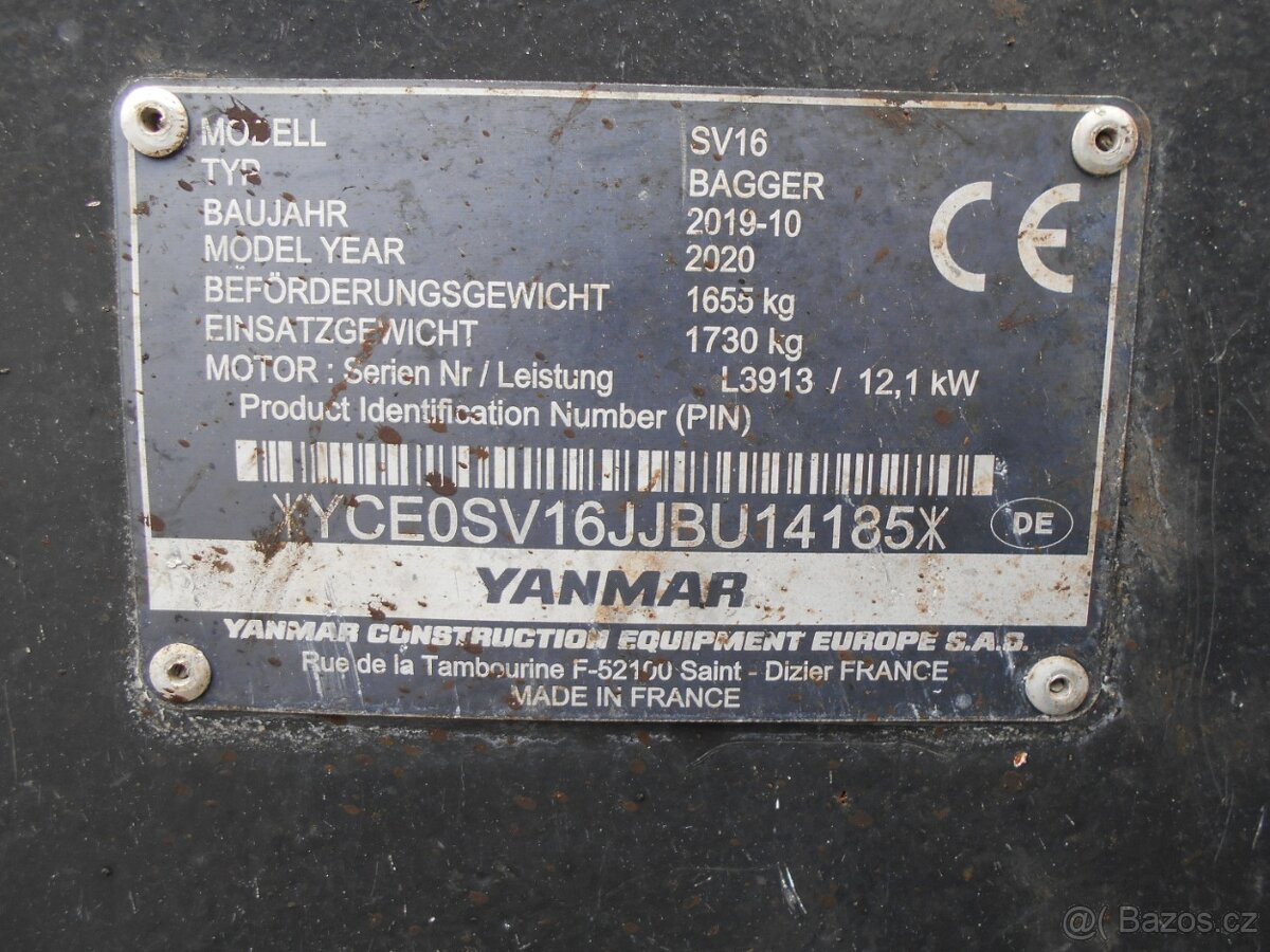 Minibagr YANMAR SV16 - 15