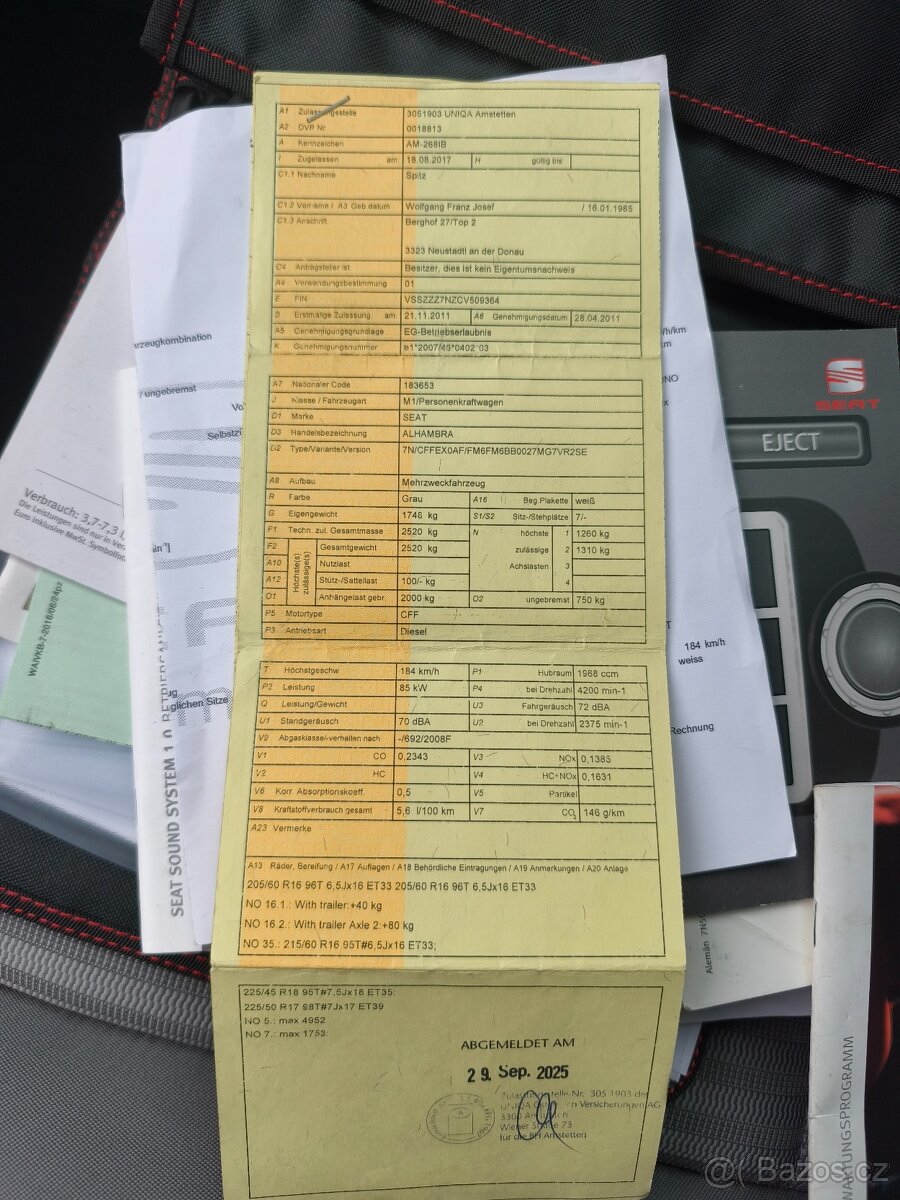 Seat Alhambra 2,0 TDi rok 2011 7míst - 15