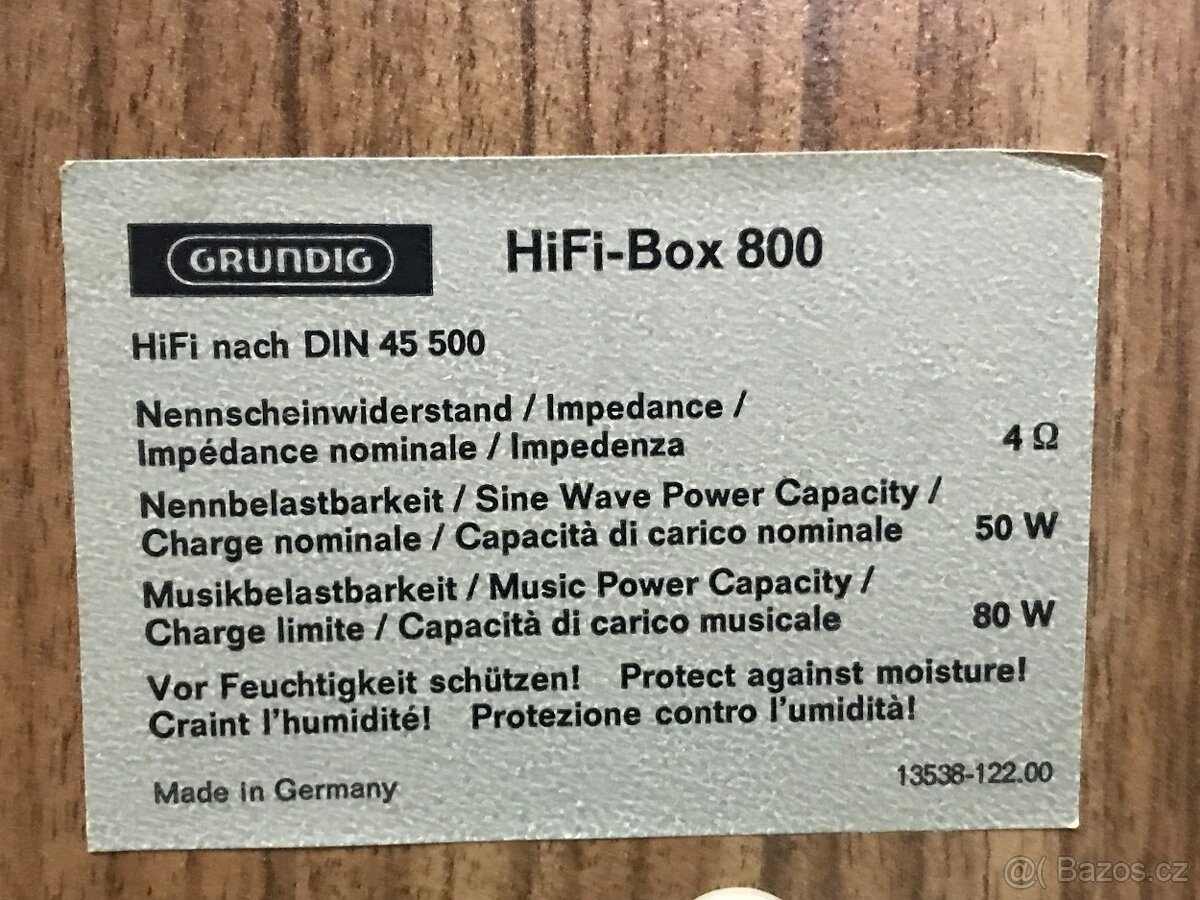 Grundig Hi Fi Box-800 Top stav Hrají nádherně - 15
