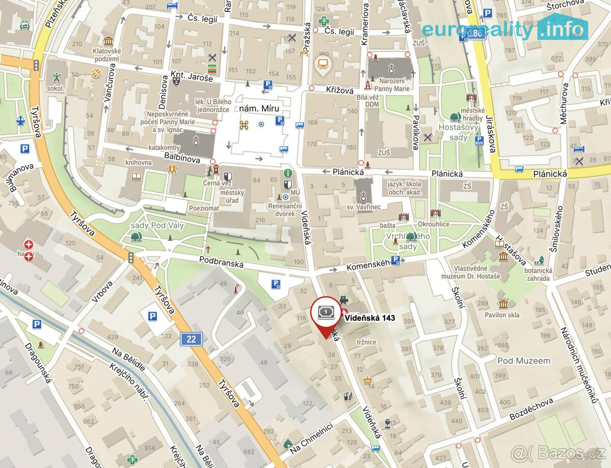 Prodej, byt 3 + kk, 91 m², ul. Vídeňská Klatovy - 15