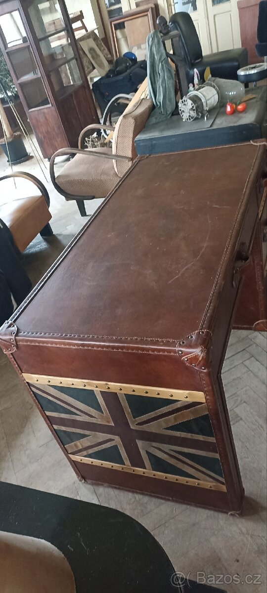 Psací stůl do prostoru kožený top model - 15