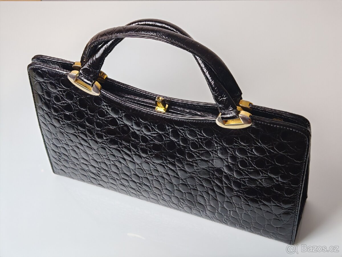 Vintage kožená kabelka - 15