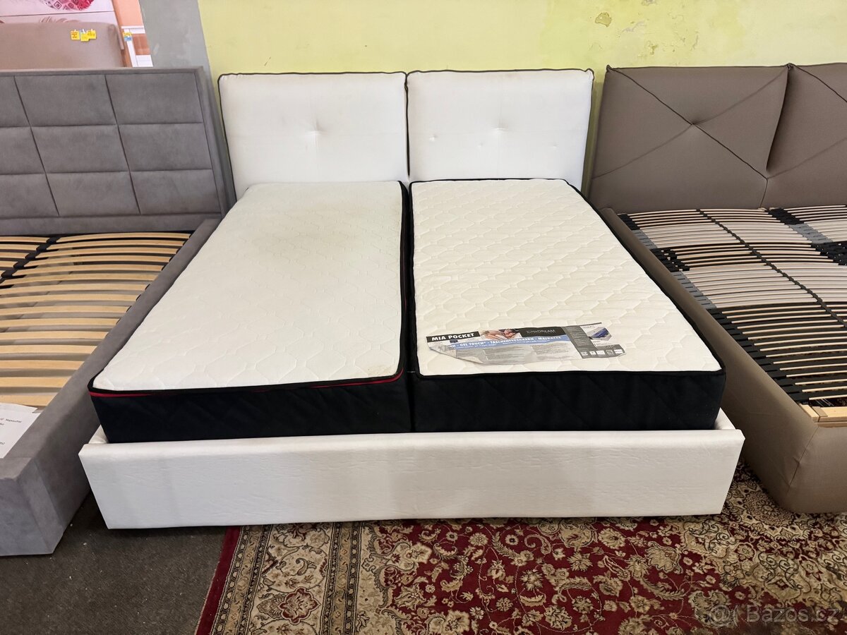AKCE NOVÁ kožená Postel-letiště 180x200cm komplet - 15
