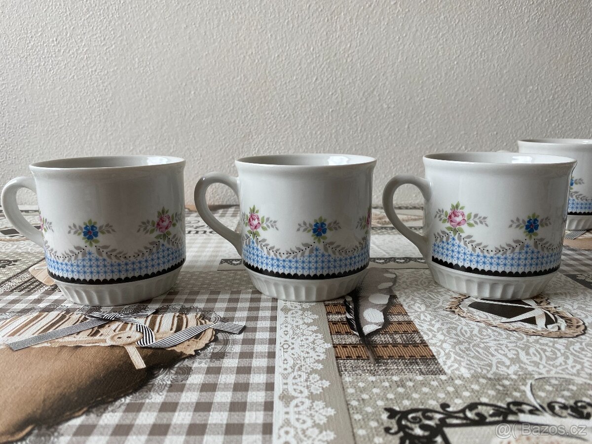 Raritní sada retro hrnků Dubí Czechoslovakia - 375 ml, 6 ks - 15