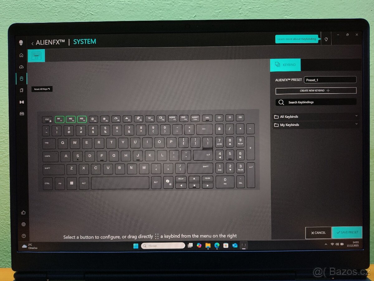 Alienware 16,5070,Intel Core 9,32gb-RAM,QHD-NOVÝ-ZÁRUKA - 15