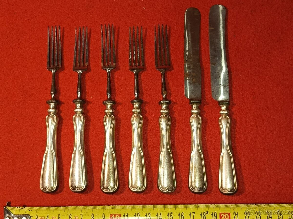 Stříbrné příbory - cena za komplet - 15