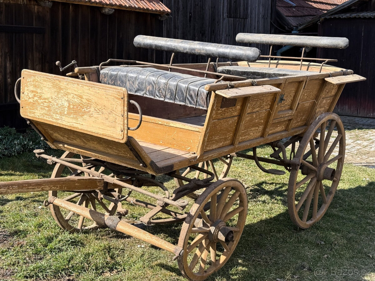 Starý kočár / bryčka za koně - 15