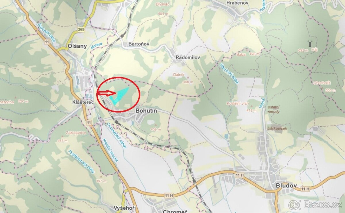 Prodám lesní pozemky v k.ú. Bohutín nad Moravou - 15