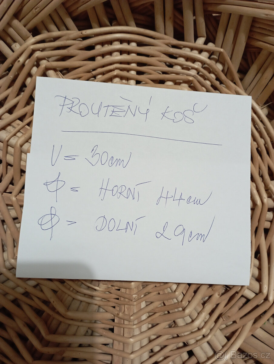 velký kulatý proutěný koš - 15