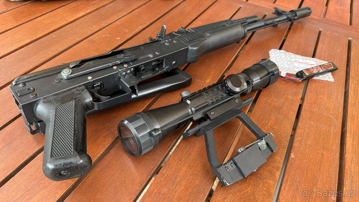 airsoft Kalashnikov AK-74 celokov dalekohled - 15