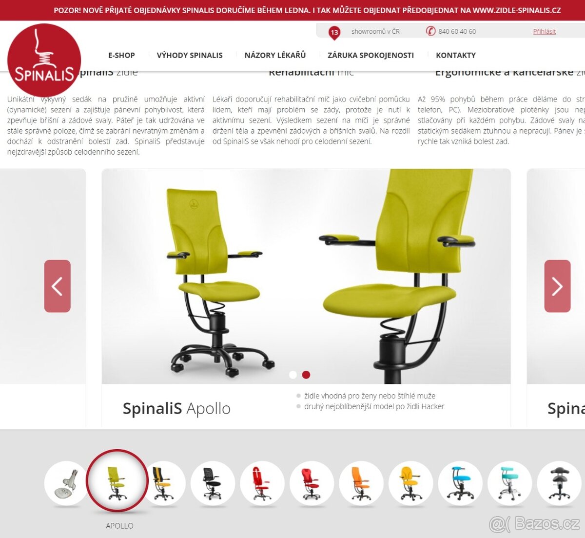 Kancelářská židle Spinalis Apollo (zdravotní) - 15