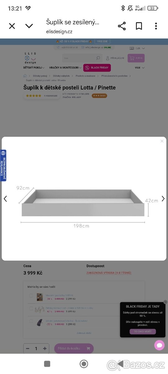 Rostoucí postýlka lotta grey - náhradní díly - 15