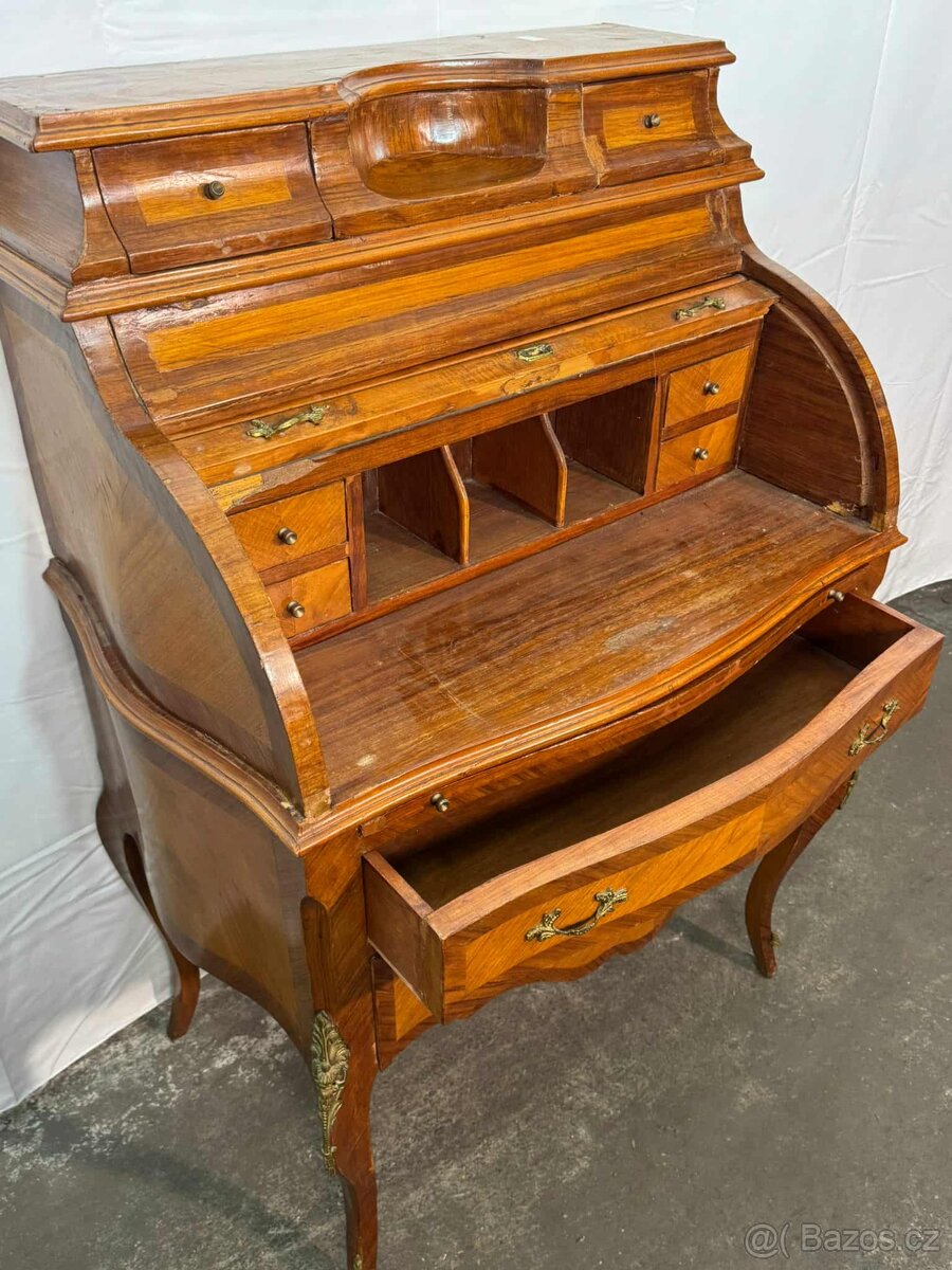 Starožitný sekretář s roletou (133026) - 15