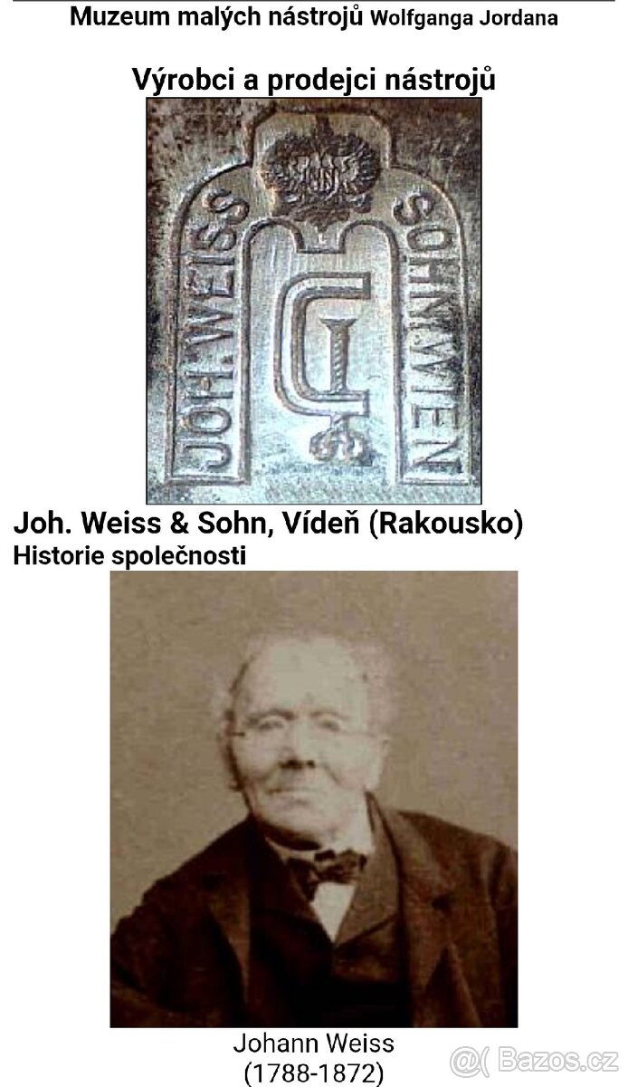 Antik, historický hoblík Joh. Weiss & Sohn - 15