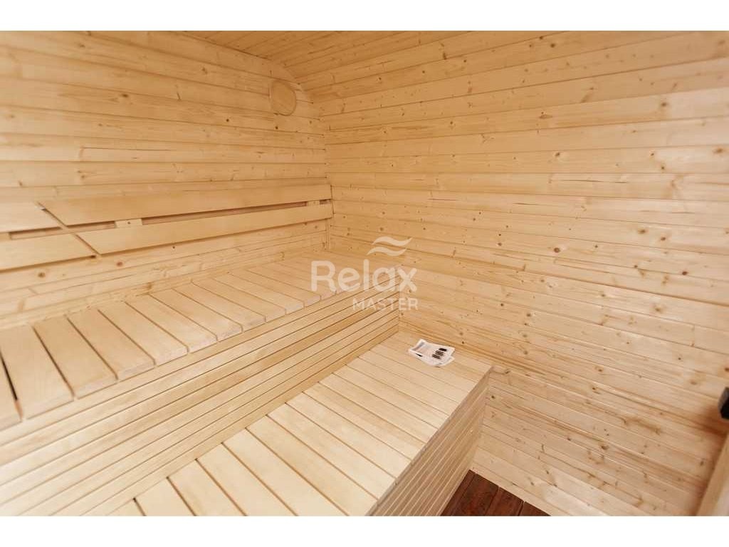Finská sauna LUX MINI sauna o rozměrech 245×300 - 15