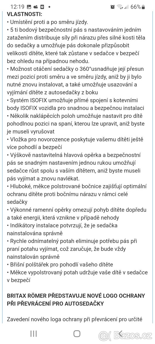 Dvě dětské autsedacky britax romer dualfix - 15