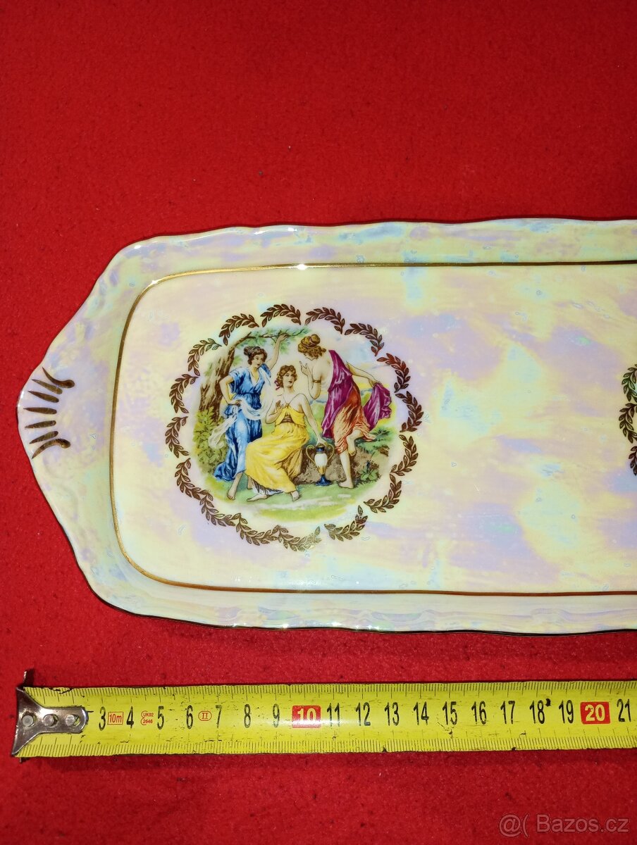 Porcelánový svačinový set TŘI GRÁCIE duhový nádech - 15