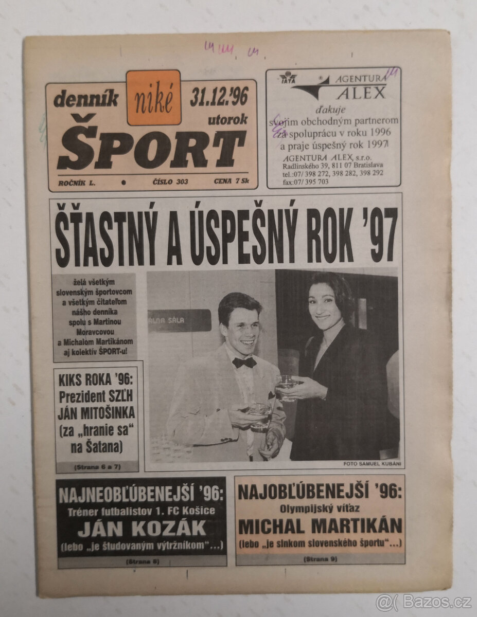 Staré noviny Denník Šport 2 - 15