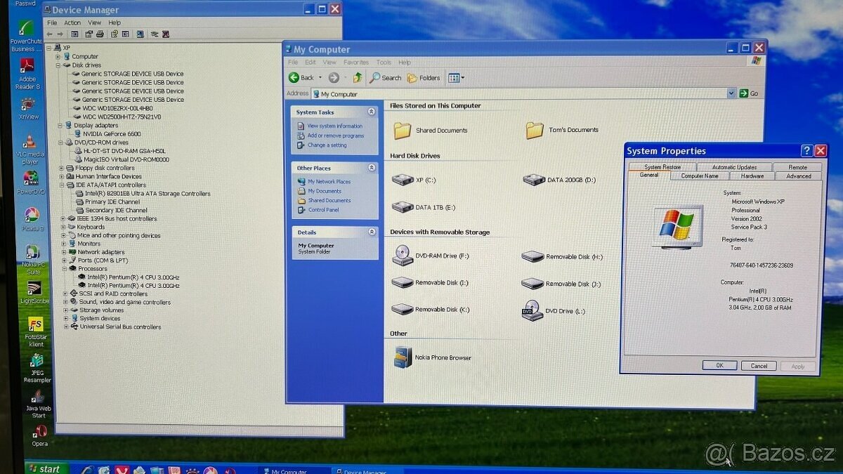 Historické Pentium 4@3.0GHz HT, 2GB RAM, 2x rychlé HDD - 15