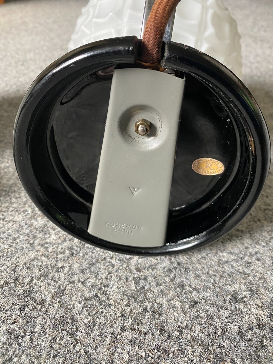 lampa lampička Art deco lampička chrom svítidlo staré - 15