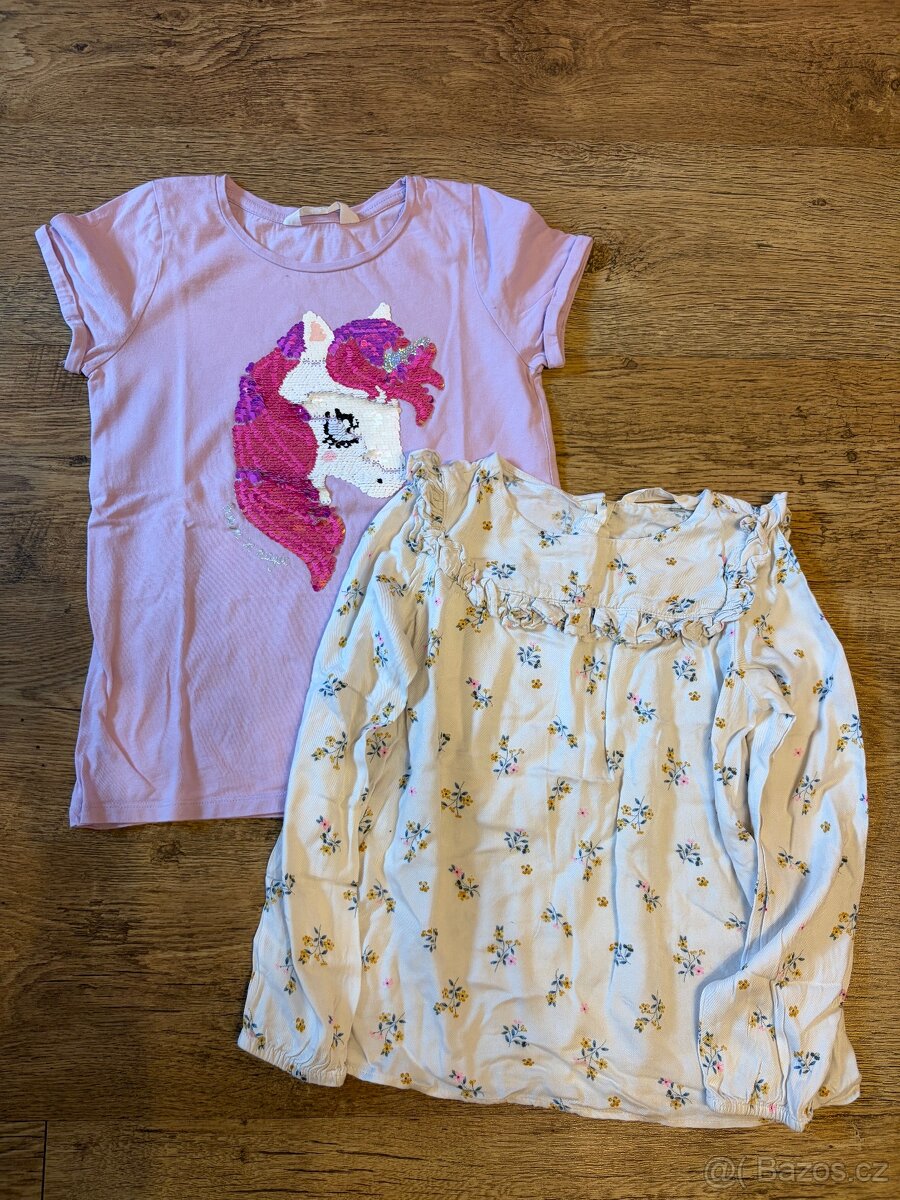 Balík oblečení pro holčičku 134-140, kusů 19ks, bunda next - 15