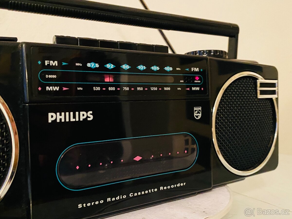 Radiomagnetofon Philips D 8090, rok 1988, REZERVACE - 15