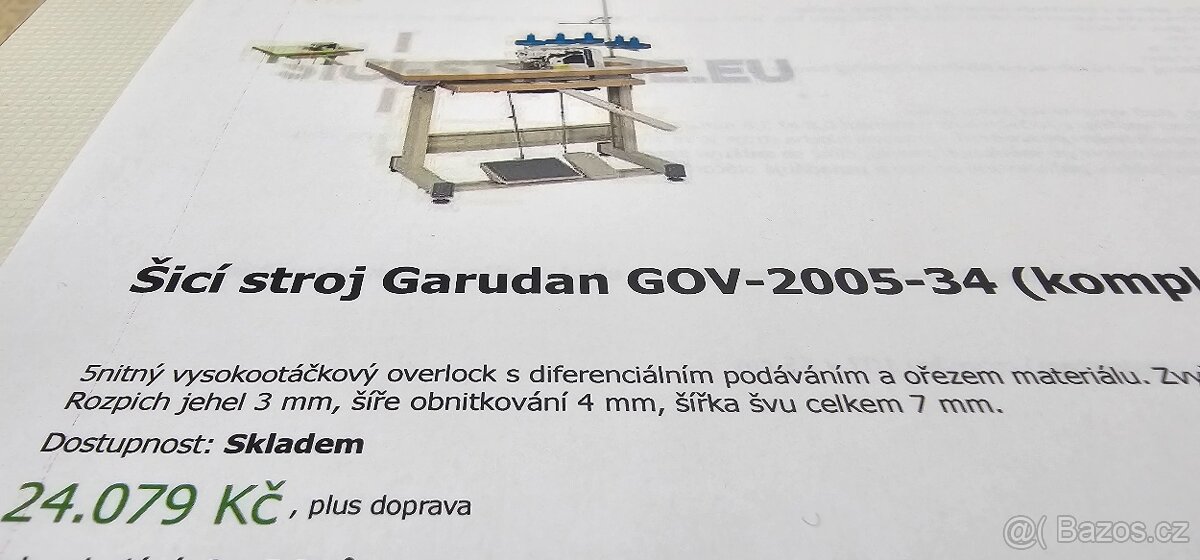 šicí stroj GARUDAN GOV-2005-34-nový - 15