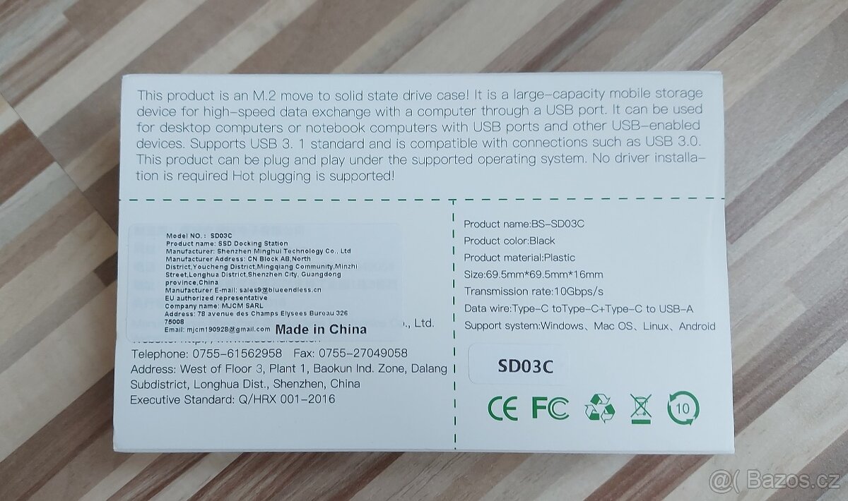 Dokovací stanice pro SSD M.2 PCIE/NVMe,M.2 SATA III,nová. - 15