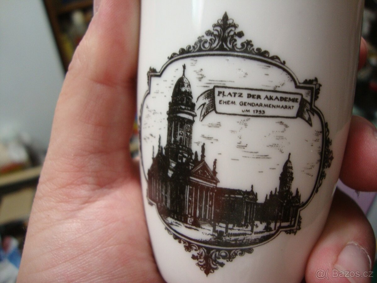 Starožitné porcelánové pohárky Berlín výroba Wallendorf top - 15