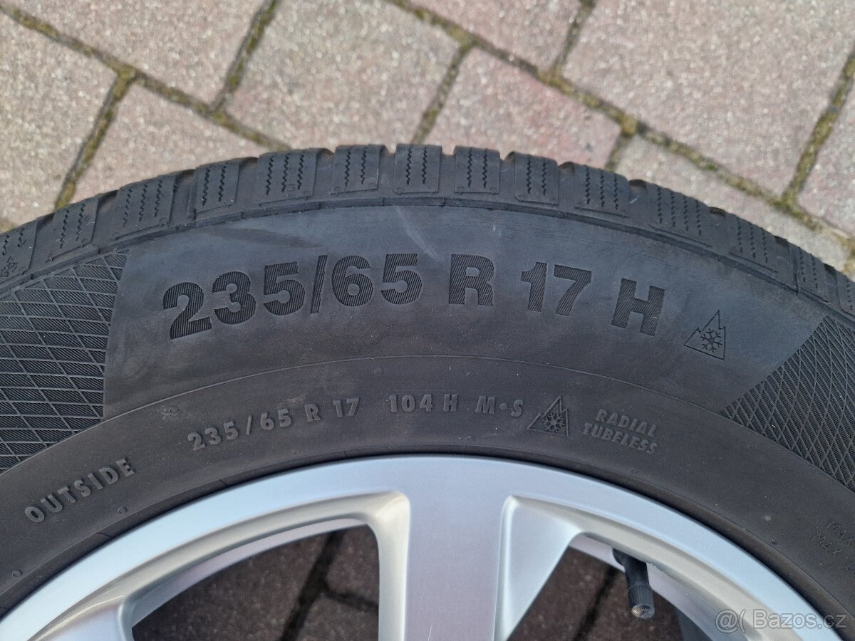 AUDI - ORIGINÁL AL.KOLA+4xZIMNÍ PNEU CONTINENTAL 235/65R17 - 15