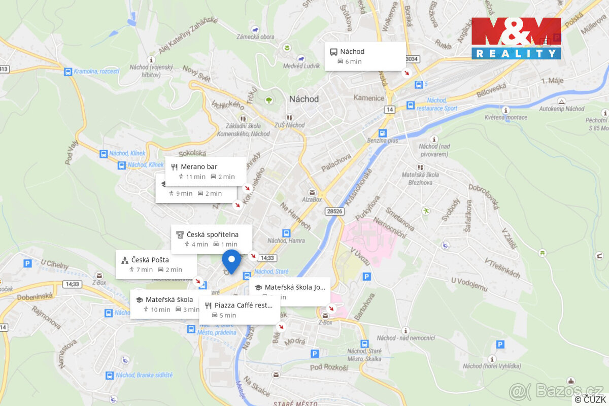 Pronájem bytu 3+1, 75 m², Náchod, ul. Pražská - 15